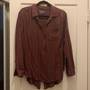 Anthropologie embroidered long sleeve shirt